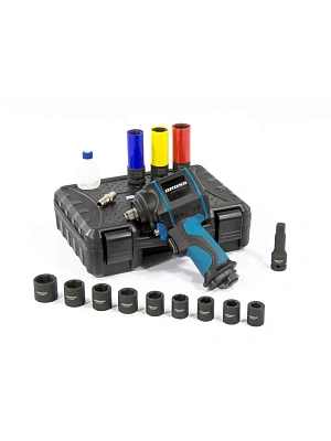 Гайковерт пневматический ударный GROSS G985K2, 1/2", с набором 17 предметов